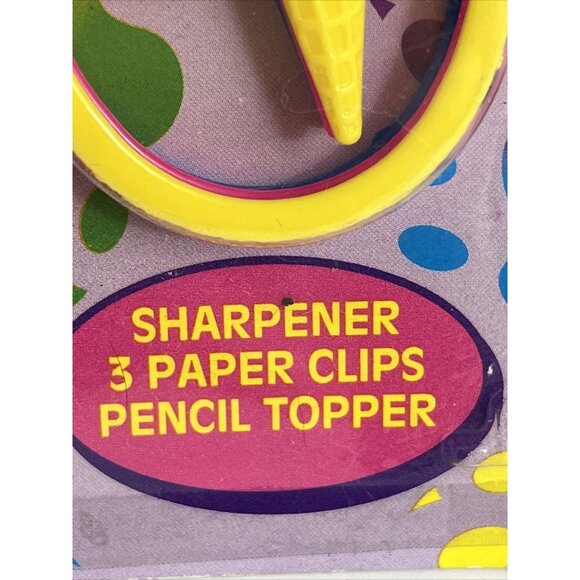 Vintage Lisa Frank School Tools sets x 2 Paper Clips pencil topper NOS Sealed - Picture 3 of 16